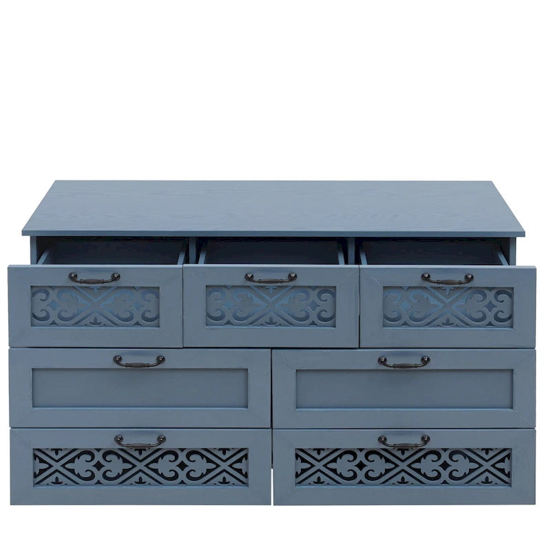 Commode 7 tiroirs Meuble américain Convient pour la chambre à coucher - S/O