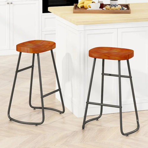 29.52 Tabourets de bar élégants et minimalistes (lot de 2), tabourets de bar hauteur comptoir, pour îlot de cuisine, café, bar, balcon