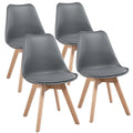 Lot de 4 chaises de salle à manger modernes rembourrées