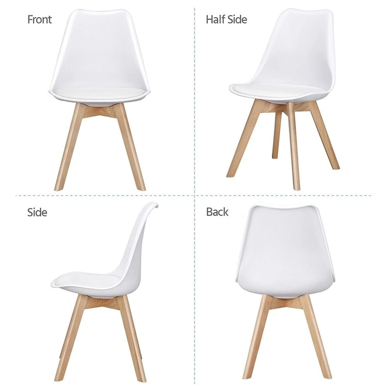Lot de 4 chaises de salle à manger modernes rembourrées