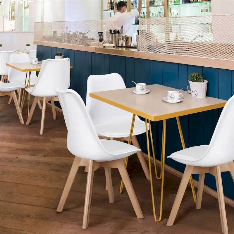 Lot de 4 chaises de salle à manger modernes rembourrées