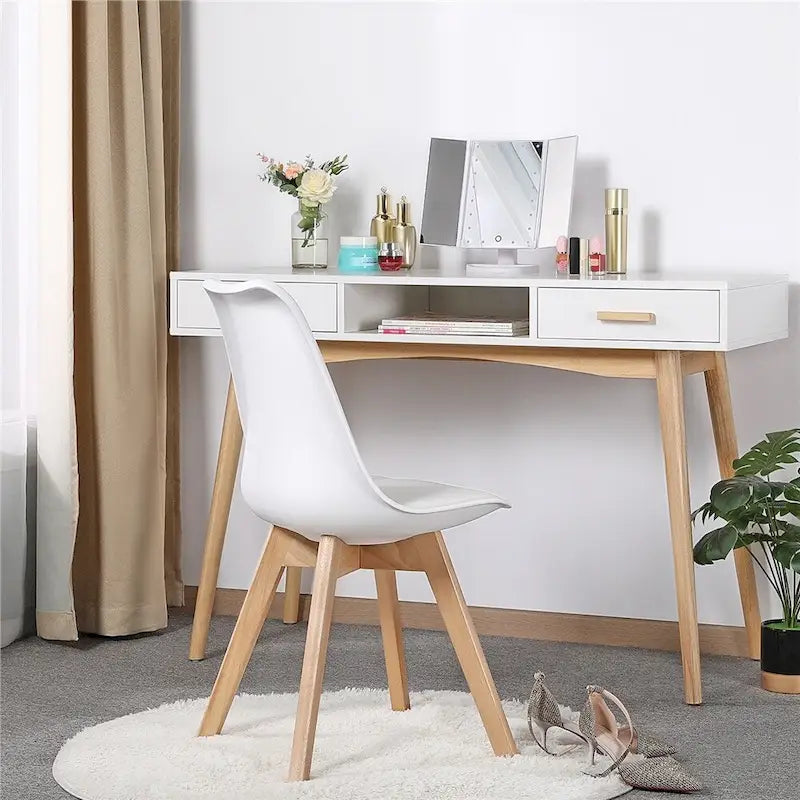 Lot de 4 chaises de salle à manger modernes rembourrées
