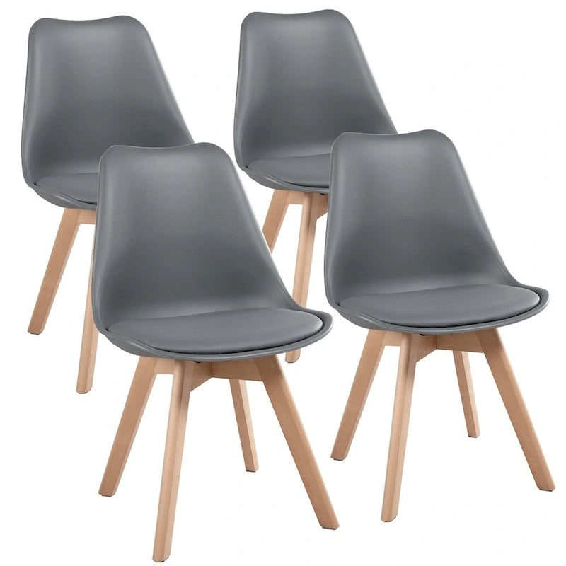 Lot de 4 chaises de salle à manger modernes rembourrées