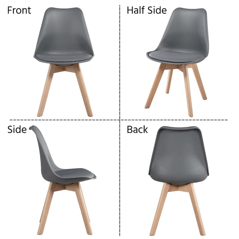 Lot de 4 chaises de salle à manger modernes rembourrées