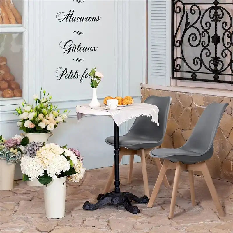 Lot de 4 chaises de salle à manger modernes rembourrées