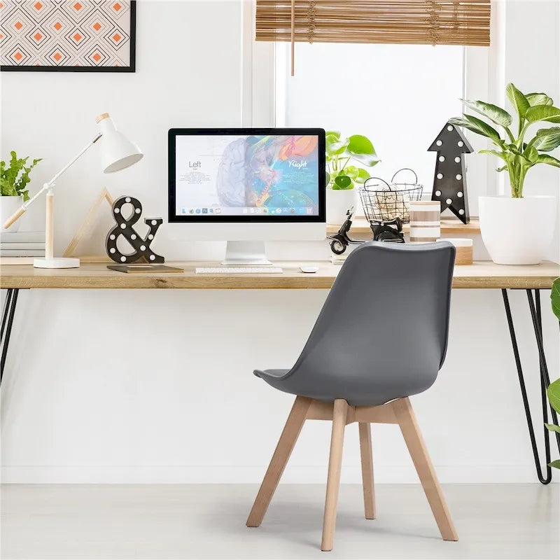 Lot de 4 chaises de salle à manger modernes rembourrées