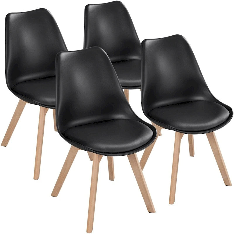 Lot de 4 chaises de salle à manger modernes rembourrées