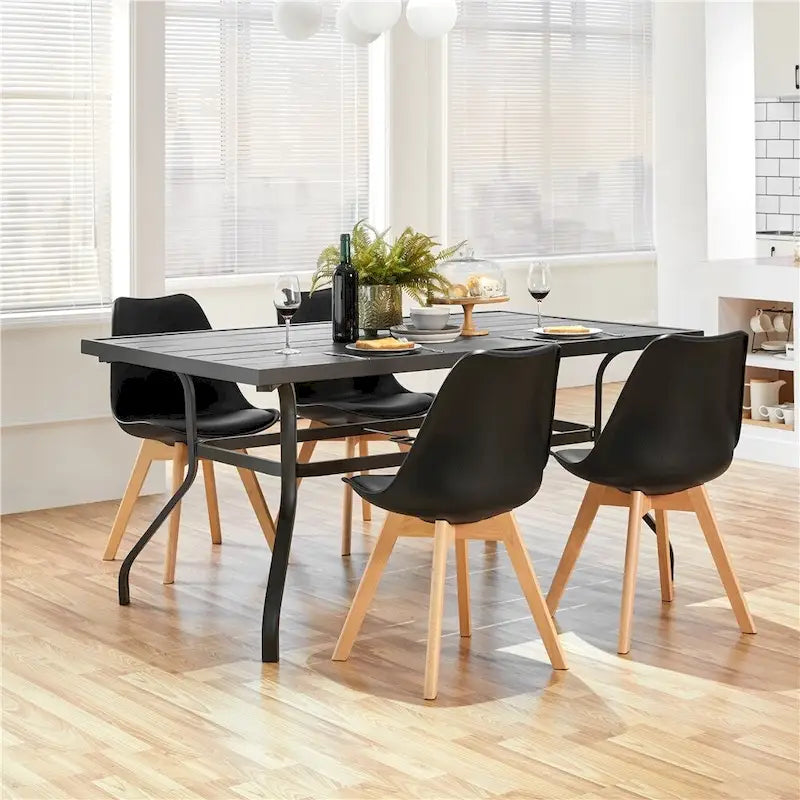Lot de 4 chaises de salle à manger modernes rembourrées