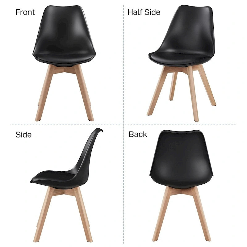 Lot de 4 chaises de salle à manger modernes rembourrées