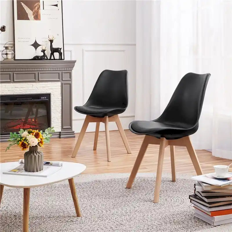 Lot de 4 chaises de salle à manger modernes rembourrées