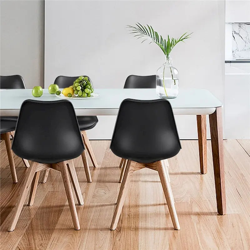 Lot de 4 chaises de salle à manger modernes rembourrées
