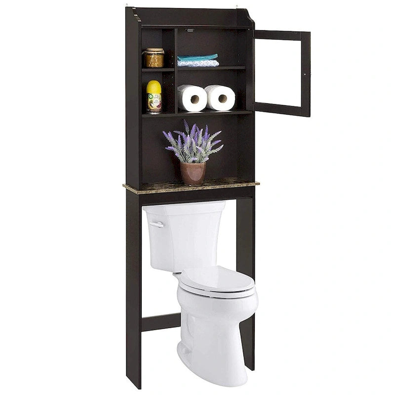 Meuble de rangement en bois gain de place pour toilettes à usage domestique