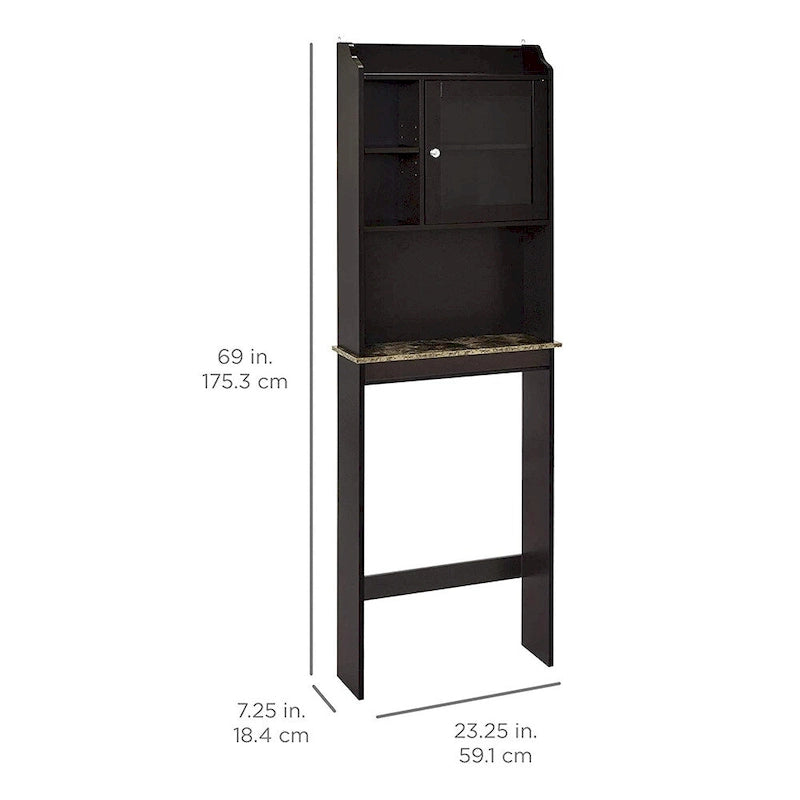 Meuble de rangement en bois gain de place pour toilettes à usage domestique